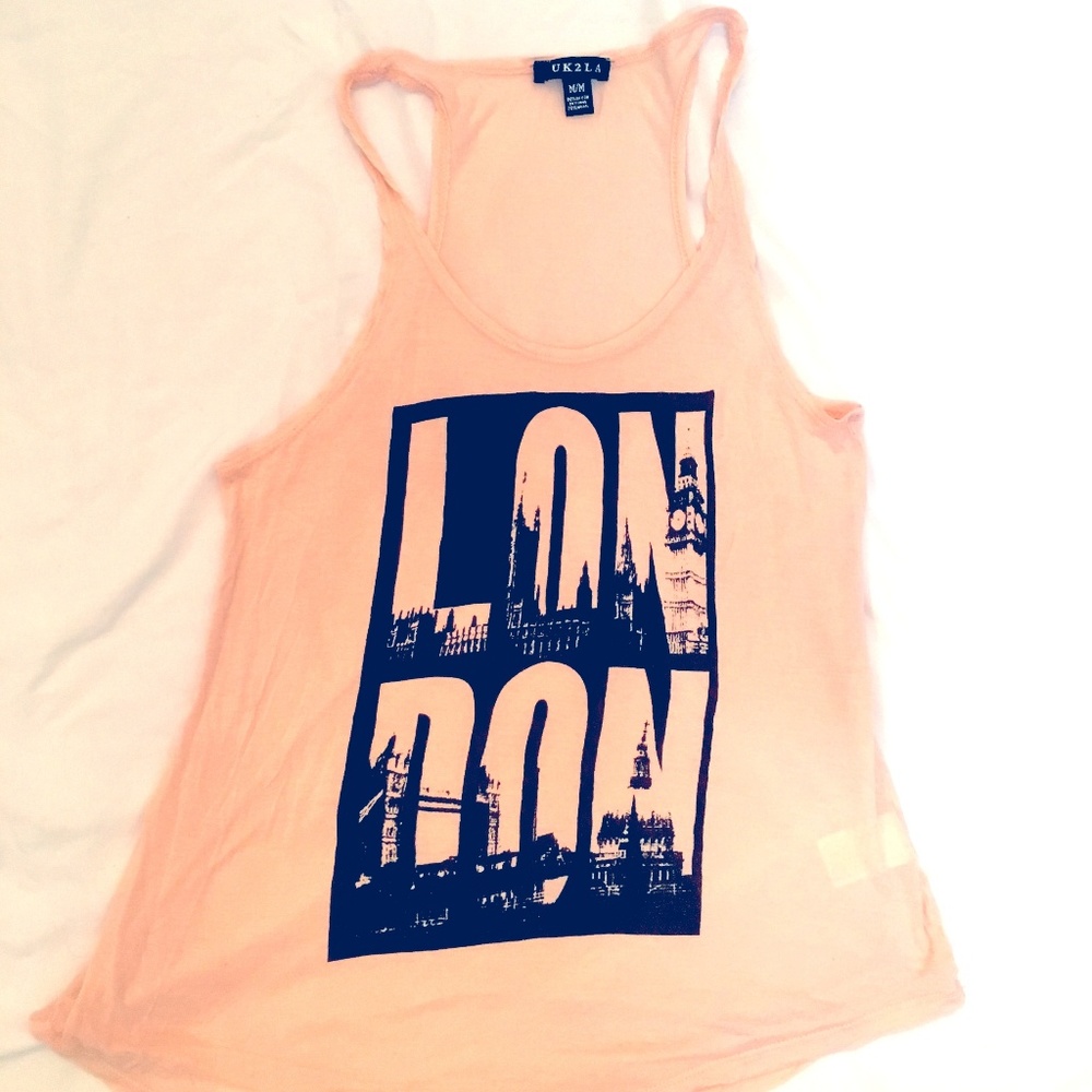 Workout tank millennial pink London